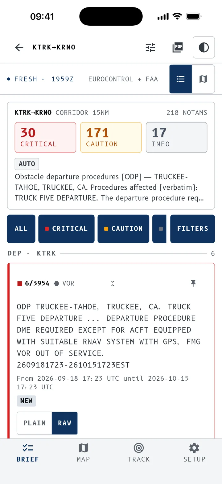Every NOTAM, ranked