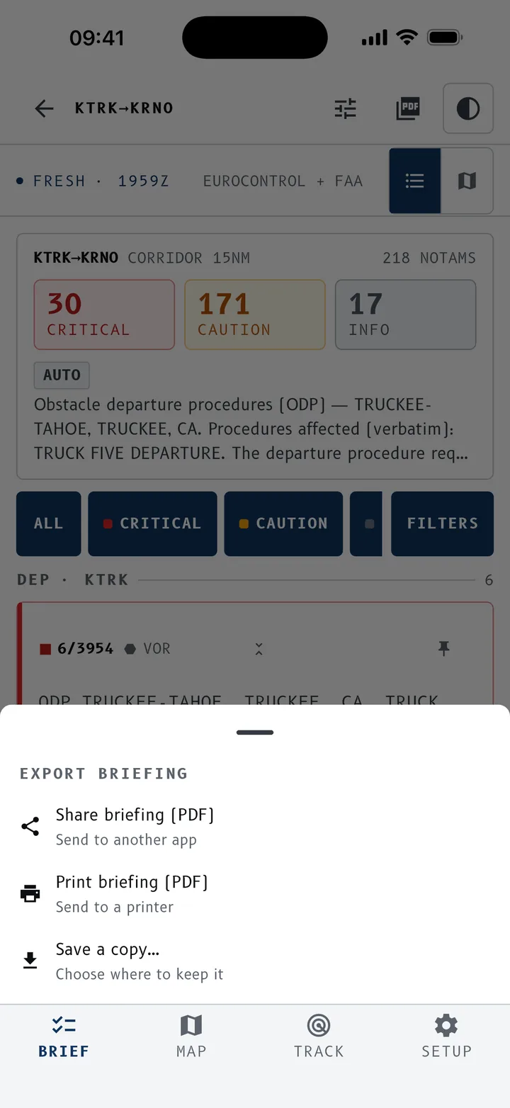 Take the briefing with you