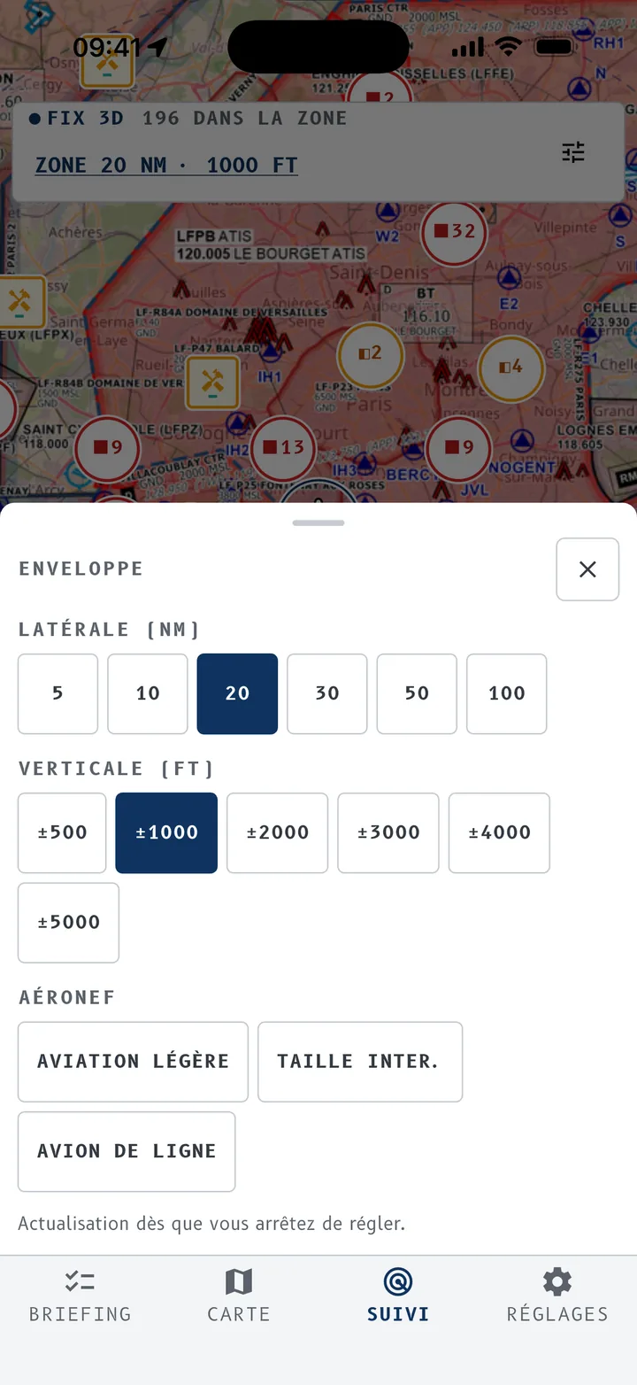 Réglez votre zone