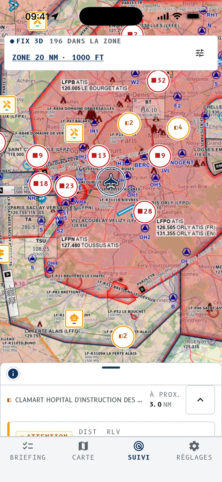 Les NOTAM autour de vous