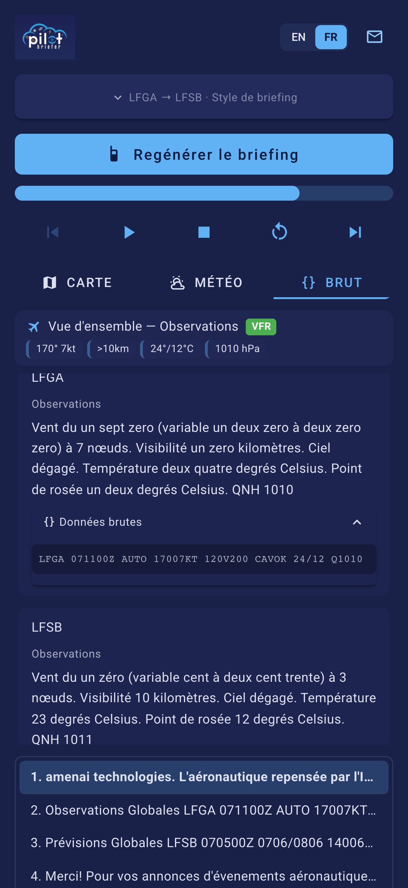 Les messages bruts, en un geste