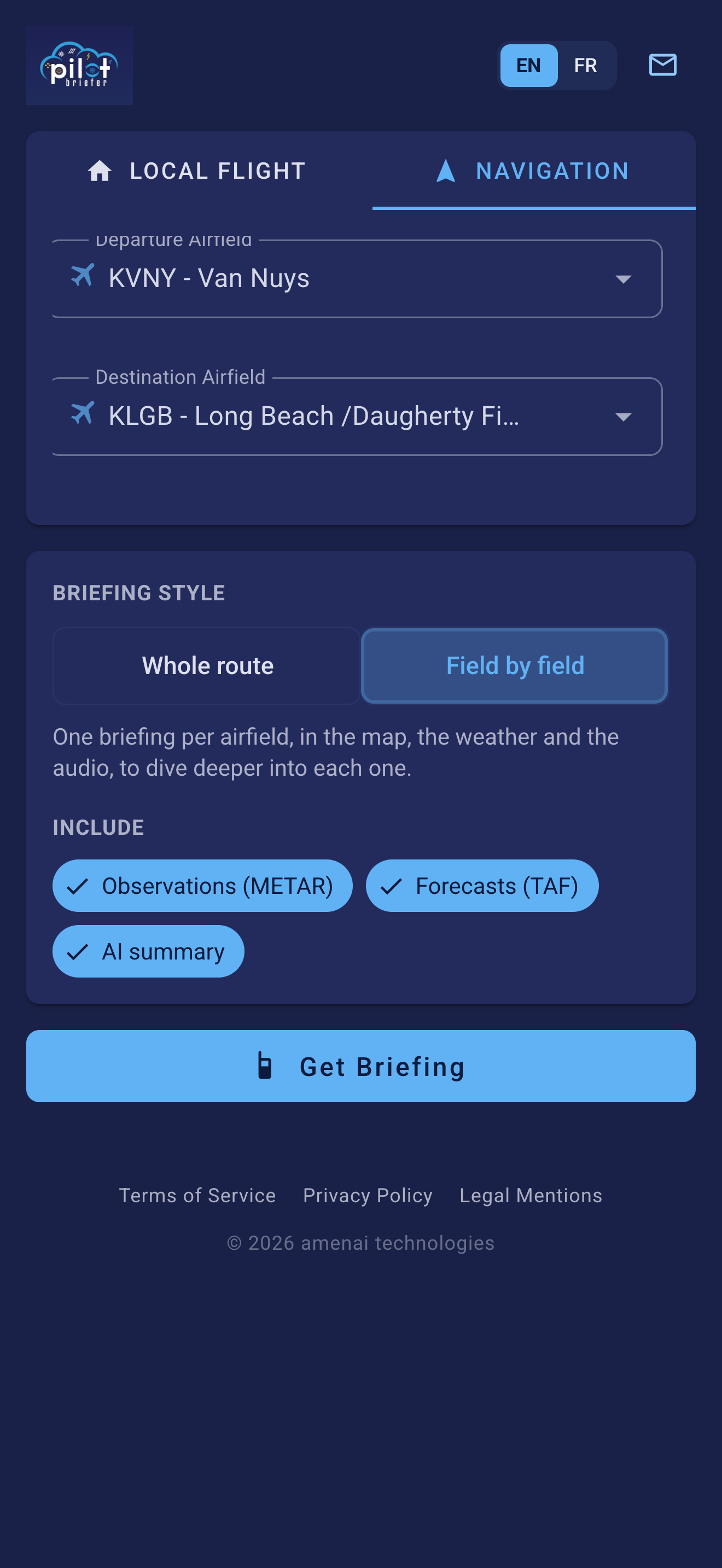 Whole route or field by field: you choose