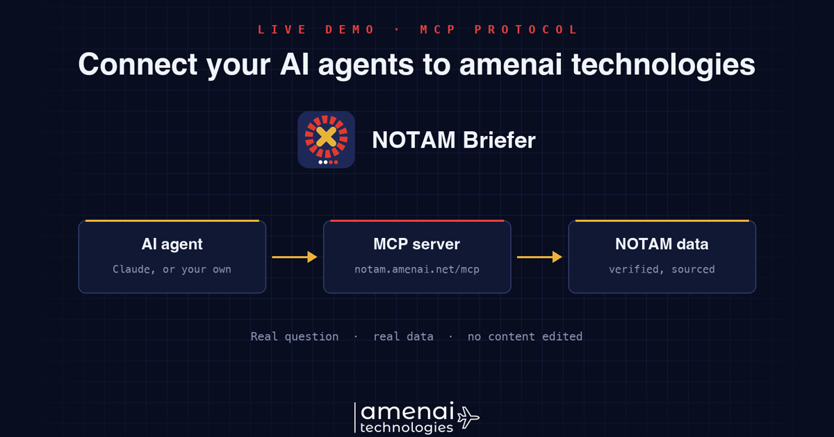 AI agent, MCP server and NOTAM data